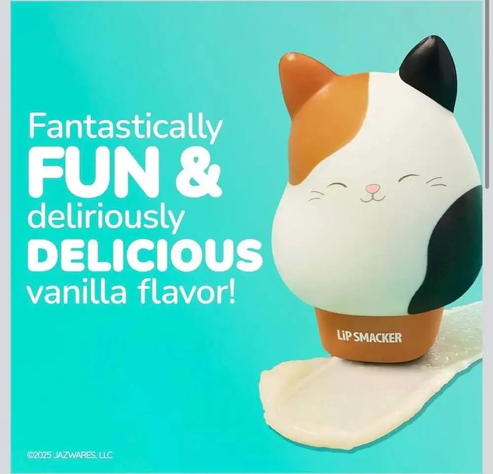 Lip Smacker Squishmallows Cam the Cat Vanilla Lip‎ Balm, 0.2 oz